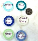 Sea Glass 27 Mm  Ring Beads  You Pick Color  Frosted Finish  2 Pieces