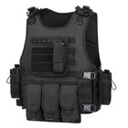Military Tactical Vest Airsoft Combat Assault Us Army Police Plate Carrier Black