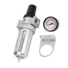 Bsp 1 2  Air Compressor Moisture Water Trap Filter Regulator With Mount