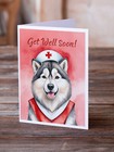 Alaskan Malamute Get Well Soon Cards Envelopes Pack Of 8 Dac8070gca7p