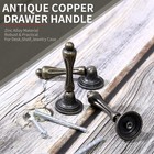 6pcs Antique Bronze Tear Drop Pulls  Vintage Cabinet Decorative Pull Handle K   