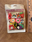 12 Pack Of Vintage 80s Erasers Action Industries 1985 Taiwan - New   Sealed