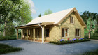 Log Cabin Home Shell Kit Logs 1266 Sq ft 36  X 24  With Loft And Porch