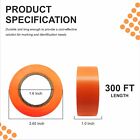 Flagging Tape - Orange - 300 Feet Non-adhesive Plastic Ribbon Pack Of 12 Roll