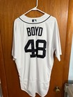 Detroit Tigers Game Used Home Jersey  48 Boyd 2018