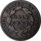 1835 Classic Head Half Cent   Vf Details