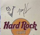 The Ramones  Joey Johnny Cj Marky Signed X4 Hard Rock Hotel Cafe 10x18  Menu Jsa