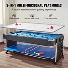 Uimoso 3-in-1 Rotating Swivel Multi Game Table Air Hockey Billiards Table Tennis