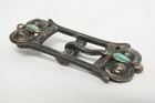 Vintage Sterling Silver With Turquoise Belt Buckle Mexico 3   Heavy And Quality