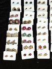 Lot Earrings Over 200 Pairs - Studs  Hoops  Dangling  Vintage  Rhinestone  Pearl