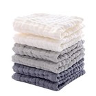  Baby Washcloths - Soft Face Cloths For Newborn  Absorbent Bath Face Grey