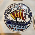 Set Of  6 tile Coasters W  Greek Images Handmade Smaltotechniki Ceramic Greece
