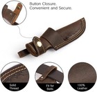 Leather Knife Sheath For Belt Horizontal Vertical Carry Pancake Holster  Brown