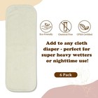 Mama Koala 6-layer Natural Cotton Cloth Diaper Inserts  Adjustable And Reusable
