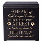 Wooden Memorial Cremation Urn Box For Pet Ashes 3 5 In - Heart Of Gold Stopped