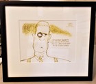 Steve Artley Original Signed Political Cartoon Publlished George Bush Dan Rather