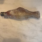 Antique Figural Glass Fish Whiskey Flask