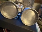 Vintage Pair Pewter Double Tankard Mug - Signed