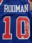 Dennis Rodman Mitchell   Ness Autographed Jersey 1988 Pistons Blue Fanatics Coa