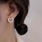 Fashion Heart Silver Plated Ear Earrings Stud Women Wedding Party Jewelry Gift