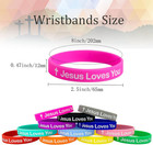 Jesus Loves You Silicone Wristbands Christian Jesus Bracelet For Men Women Party