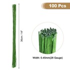 100pcs Green Floral Wire Stems Bendable 0 45mm 26 Gauge Florist Wire For Flower