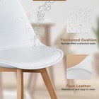 Ergonomic Dining Chairs Set Pu Leather Kitchen Chairs Sturdy Base Quick Assembly