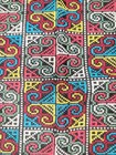 Vintage Textile Art Embroidered needlepoint Sq Similar To Hmong Paj Ntaub 16x16