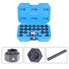 22 Pcs Locking Lug Nut Master Set Wheel Lock Key Removal Tool 1 2  Drive For Bmw