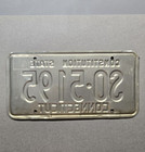      1974 Connecticut  passenger  License Plate  so-5195  W 75   76 Renew  Stkrs 