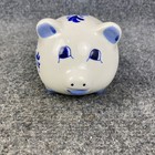 Vintage Delft Blue Aruba 3 tall Piggy Souvenir Ceramic Coin Bank W  Stopper