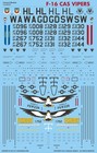 Caracal Models 1 48 Decals Cd48056 - F-16 Cas Vipers