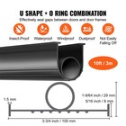 Garage Door Seals Bottom Rubber 10ft  Rubber Material  U Shape And O Ring Design