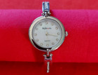 Vintage Style   Co  Quartz Bracelet Watch Clear Rhinestone Accents   Battery J1
