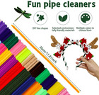 1200pcs Pipe Cleaners  60 Colors Thick Pipe Cleaners Craft  Multi-color Chenille