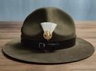 Vintage Olive-drab Campaign Bsa Boy Scouts Of America Hat Size 7 3 8 