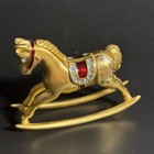 Estee Lauder Rocking Horse Solid Perfume Compact Crystals Enamel Vintage