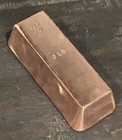 9 Lb  999 Solid Copper Bar   Hand Poured Copper Bullion
