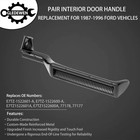 Interior Door Handle All Metal Front Rear Left Driver     Right  Black 