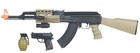 Cyma Tactical Ak47 Aeg Airsoft Riffle Bb Gun W laser  Pistol   Grenade  350 Rd 