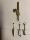 Lot Of 4 Men   s Vintage Style Metal Tie Bars clips Gold   Silver Tone