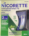Nicorette Mini Nicotine Lozenges Stop Smoking Aid 2 Mg Mint 81 Ct 2 Pk Exp 9 26