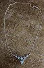 Vtg Sterling Silver Blue Opal Cluster Necklace Southwestern Navajo Signed Rb 925