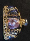 Czechoslovakian Perfume Bottle Jeweled With Flower