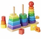 Melissa   Doug - Stack And Sort Board - Wooden Educational Toy Clean Pre-k