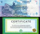 Argentina 50 Pesos Qty 1 Pc Km-362r Malvinas Unc Replacement Banknote 2015