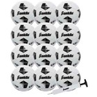 Franklin Sports Youth Soccer Balls - F-100 Size 4 - 12 Pack - White black