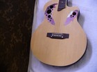  Acoustic Guitar Round Back Cutaway Spruce Top Grape Hole Burlywood Total Setup 