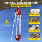 Vevor Twin Sheave Block And 1 2inch Braid Ropeand Tackle 7700lbs Pulley 100ft