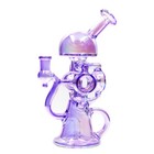 9inch Metalic Rainbow Hookah Tinted Glass Bong Water Pipe Recycler Bongs 14mm